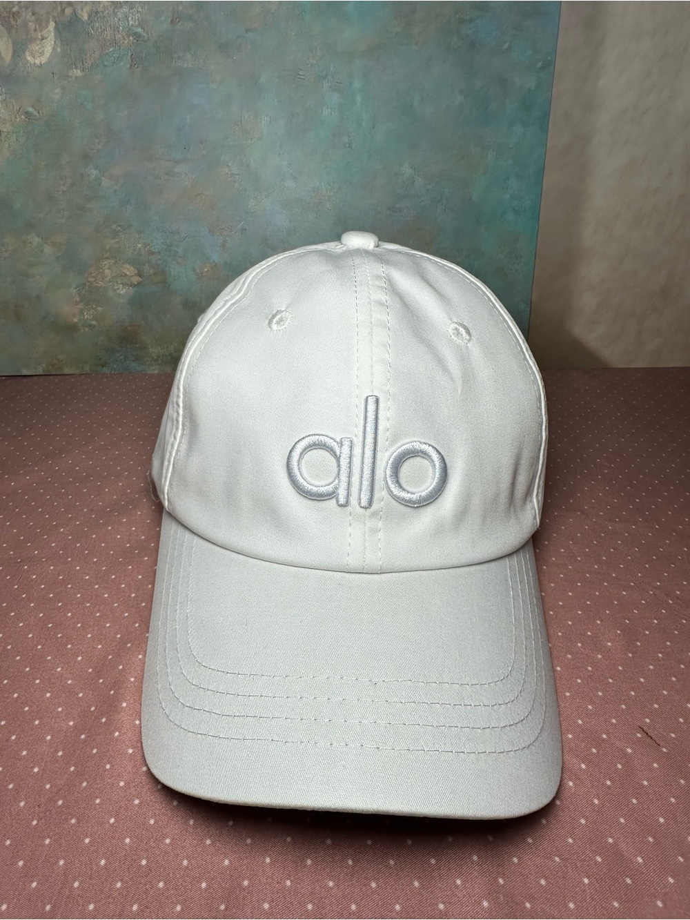 ALO Yoga White Embroidered Logo Baseball Cap